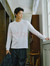 森馬（Semir）王安宇同款|長(cháng)袖T恤男純棉打底衫純色情侶冬上衣寬松109725101201 曬單實(shí)拍圖