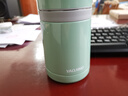 陶瓷保溫杯非涂層真陶瓷內(nèi)膽水杯便捷桌面泡茶杯密封防漏寬口杯子 淺綠色 曬單實拍圖