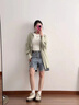 依思 Q女鞋2025春秋新款德訓鞋多巴胺小星星板鞋女百搭運動(dòng)休閑鞋子學(xué)生 米白色 38 曬單實(shí)拍圖