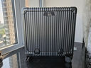 Walker Shop輕奢品牌登機(jī)箱鋁框拉桿箱小型輕便商務(wù)旅行箱前置開口行李箱子 深灰色 20英寸 【豎版登機(jī)箱】 曬單實(shí)拍圖