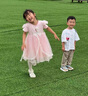 G.DUCKKIDS小黃鴨女童連衣裙冰雪奇緣愛(ài)莎公主裙兒童艾莎蓬蓬裙寶寶生日禮服 藍色【春秋款】 100 尺碼2~3歲【 90-100cm】 曬單實(shí)拍圖
