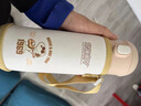 史努比兒童保溫杯316不銹鋼大容量戶(hù)外便攜運動(dòng)壺高顏值可愛(ài)卡通男女小學(xué)生帶吸管喝水杯子500ML 米白色+直飲蓋 曬單實(shí)拍圖