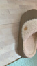 樸西冬季防水可拆卸棉拖鞋女士保暖室內厚底防滑可外穿 卡其色 36-37 曬單實(shí)拍圖