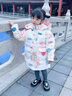 G.DUCKKIDS女童羽絨服中長(cháng)款加厚2025冬季新款洋氣兒童外套白鴨絨中小童冬裝 彩虹粉色 100 建議身高90-100cm3-4歲 曬單實(shí)拍圖