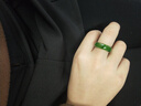 千琢和田玉戒指男女款情侶禮物和田碧玉指環(huán)附鑒定證書(shū) 內徑約18毫米 曬單實(shí)拍圖