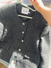 紅袖小香風(fēng)亮絲粗花呢短外套2025秋季新款女裝輕熟優(yōu)雅氣質(zhì)百搭上衣 深灰080 L 曬單實(shí)拍圖