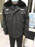 際華戶(hù)訓保安服冬裝大衣冬季執勤棉衣安保工作防寒服物業(yè)門(mén)衛夾克棉襖 保安冬執勤【黑色單上衣】 2XL/180 曬單實(shí)拍圖