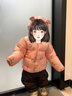 G.DUCKKIDS小黃鴨兒童棉服冬季嬰兒衣服男女童加厚棉衣小童寶寶棉襖加絨外套 白色花朵 90 尺碼1~2歲【 80-90cm】 曬單實(shí)拍圖