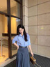 韓璐嬌（hanlujiao）連衣裙女裝2024夏季新款搭配一整套氣質(zhì)通勤穿搭職業(yè)套裝裙子夏天 襯衣+裙子配腰帶 M 曬單實拍圖
