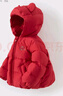戴維貝拉（DAVE＆BELLA）童裝男童羽絨服洋氣兒童連帽外套保暖女寶寶衣服秋冬新年小童上衣 紅色【現(xiàn)貨】 120 cm（建議身高110-120cm） 曬單實(shí)拍圖