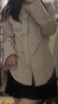 妙奕嘉條紋襯衫女內(nèi)搭長袖襯衣女士打底衫新款洋氣休閑通勤風(fēng)設(shè)計感港風(fēng) 杏色條紋襯衫+領(lǐng)帶 M 【建議105以內(nèi)】 曬單實拍圖