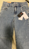 森馬（Semir）小黑牛|牛仔褲女高腰開(kāi)叉長(cháng)褲2025春森柔牛仔喇叭褲109125124007 曬單實(shí)拍圖