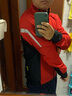 思帕客（Spakct）秋冬防風(fēng)抓絨騎行服長(cháng)袖公路車(chē)上衣火焰IV  黑紅 XL 曬單實(shí)拍圖