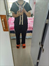 俞兆林（YUZHAOLIN）夏季媽媽裝運(yùn)動服套裝女2024新款韓版寬松時尚中老年女裝短袖t恤 藏青色 XL （建議105斤以下） 曬單實(shí)拍圖
