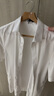 杉杉（FIRS）【DP免燙】短袖襯衫男士藍色夏季商務(wù)休閑純棉襯衣 純白色 40 曬單實(shí)拍圖