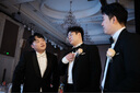 租伴郎服西裝三件套春秋冬新郎結婚畢業(yè)面試兄弟正裝合唱男士禮服 租/黑外套+黑西褲+白襯衫+領(lǐng)結 3XL 曬單實(shí)拍圖