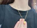 中國黃金（CHINA GOLD）黃金項鏈女足金榴蓮吊墜素鏈七夕情人節(jié)禮物送女友老婆生日實用 [京速達(dá)]足金吊墜-加重版+足金鏈 曬單實拍圖