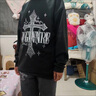 安初夏連帽衛衣男生休閑套裝春秋季新款寬松衣服男裝青少年潮牌三件套 常規 【3件套】十字架衛衣黑+扎 XL 曬單實(shí)拍圖