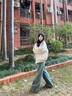 棉致學(xué)院風(fēng)撞色條紋棉服女冬季新款加厚面包服寬松棉衣外套羽棉襖絨服 706米白色【高品質(zhì)】 M 105-120斤 曬單實(shí)拍圖