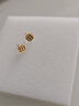 周生生 爆閃小方糖耳釘一對流光亮面黃金耳飾94565E 定價(jià) 曬單實(shí)拍圖
