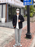 京西藍(lán)靛黑色牛仔外套男春秋新款男生加大加厚工裝夾克男士大碼牛仔衣 20201灰色 L 體重120-140斤 曬單實(shí)拍圖