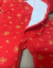 俏貝熊嬰兒連體衣冬季寶寶過(guò)年衣服紅色新生兒蝴蝶哈衣初生兒新年裝爬服 紅色連體衣 59cm 曬單實(shí)拍圖