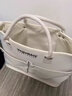 淑塔可可日系復古寶媽通勤媽咪包手提母嬰包外出輕便大容量媽媽包女帆布 白色中號(送斜挎肩帶) 曬單實(shí)拍圖