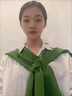 言芳諾韓國純色小披肩女秋冬外搭坎肩韓版百搭ins潮針織毛線(xiàn)圍巾 松脂綠 曬單實(shí)拍圖