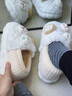 XELECPOCKET產(chǎn)婦月子鞋十月份女產(chǎn)后秋冬季毛棉拖鞋女士室內家居包跟棉鞋女款 白色【包跟加厚款】38-39 組合裝 保暖舒適 曬單實(shí)拍圖