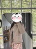 優(yōu)衣庫女裝仿羊羔絨搖粒絨圓領(lǐng)開(kāi)衫/千金風(fēng)外套472938 10 水粉色 M /160/84A 曬單實(shí)拍圖