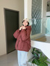 香影小個(gè)子短款羽絨服女2025冬季新款超好看安可拉紅90白鴨絨外套 拉菲紅 M 曬單實(shí)拍圖