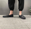 密克歐恩 MICK OWEN豆豆男鞋秋季英倫風(fēng)黑色男士休閑皮鞋懶人一腳蹬軟底開(kāi)車(chē)樂(lè)福潮鞋 黑色 39 曬單實(shí)拍圖
