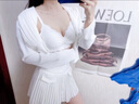 JERRIE MOCK夏季無痕薄款內衣女小胸聚攏新款防下垂收副乳少女文胸罩套裝 雪白色（單文胸） M (75AB/70C) 曬單實拍圖