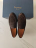 Truffaut反絨手工便士樂(lè )福鞋男英倫真皮商務(wù)休閑皮鞋懶人一腳蹬豆豆鞋春夏 咖啡色(半皮底) A096 39 曬單實(shí)拍圖