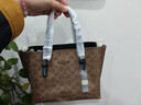 COACH/蔻馳 官方授權 女士簡(jiǎn)約通勤單肩斜挎手提包情人節禮物 卡其色配黑色CV965IMQRX 曬單實(shí)拍圖