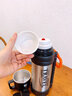 啟諾保溫杯大容量316不銹鋼保溫壺沖泡奶粉外出便攜家用車(chē)載水壺男款 本色 1200ml 曬單實(shí)拍圖