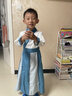 耀王兒童六一國學(xué)服古裝中大童漢服男女童三字經(jīng)弟子規書(shū)童演出服KJ-9 湖藍拼接直袖 120 曬單實(shí)拍圖