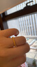六福珠寶福滿(mǎn)傳家系列足金麻花黃金戒指素圈戒指送禮 計價(jià) G23TBGR0001 15號-3.50克(含工費270元) 曬單實(shí)拍圖