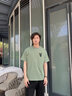 名創(chuàng  )優(yōu)品（MINISO）日系短袖男生t恤2025夏季男士闊版寬松大碼正肩純棉半袖情侶衣服 棕櫚綠(m邁得貓胸標) L 175 (名創(chuàng  )優(yōu)品 品控嚴格) 曬單實(shí)拍圖