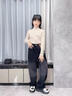 女童加絨褲子秋冬2025新款中大童一體絨牛仔褲兒童加厚直筒闊腿褲 黑色漸變【冬季一體加絨加厚】 150cm 曬單實拍圖