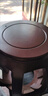 實(shí)木圓凳鼓凳中式小矮凳子白宮木古箏凳花梨木鼓墩繡墩坐凳換鞋凳 大款素面（胡桃色） 曬單實(shí)拍圖