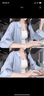 魯雅爾藍(lán)色薄款防曬襯衫女夏季設(shè)計(jì)感長袖寬松開衫上衣韓版休閑襯衣外套 淺綠色 L （建議110斤到120斤） 曬單實(shí)拍圖
