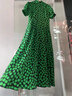 帝弗·潤馳2025夏新款法式高級感綠色波點(diǎn)超長(cháng)款連衣裙收腰及踝長(cháng)裙 圖片色 L 曬單實(shí)拍圖