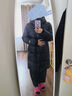 高梵黑金鵝絨服先鋒4.0六格男女同款中長(cháng)款冬季羽絨服外套 黑色 XL 曬單實(shí)拍圖