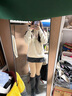UR秋季新款女裝高街休閑風(fēng)捏褶包邊吊帶連衣裙UWJ740065 黑色 S 曬單實(shí)拍圖