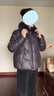 鴨鴨（YAYA）中年媽媽裝羽絨服女短款狐貍毛領(lǐng)冬裝中老年人女裝加厚防寒外套 卡其灰色 2XL 曬單實(shí)拍圖
