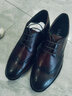 他她（TATA）英倫風(fēng)布洛克西裝皮鞋男商務(wù)正裝鞋婚鞋男春秋款29K21AM5 啡色 39 曬單實(shí)拍圖