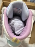 特步童鞋兒童板鞋女童幼小童革面高幫蝶翼裝飾板鞋深凹槽緩震防滑板鞋 帆白/粉紫/嬰兒藍 30 曬單實(shí)拍圖