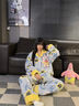 另約秋冬季海綿寶寶情侶睡衣女款珊瑚絨加絨加厚卡通可愛(ài)家居服可外穿 A59913AL 海綿 女款 XL 曬單實(shí)拍圖