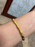 詠者黃金999足金硬金竹節節節高升手鏈送女友紅繩七夕情人節禮物 竹節克重約0.8g支持多退少補 曬單實(shí)拍圖